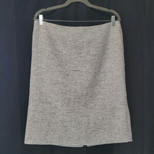 Ann Taylor Suit Skirt Tweed Women's Size 12 White Black Midi